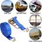 Heavy Duty Ratchet Straps 4 Pack, 2 IN x 30 FT Tie Down Straps Ratchet, 11,023 LBS Break Strength, Cargo Straps Ratcheting with J Hook, Long Tie Downs Ratchet Straps for Truck Trailer RV,Blue