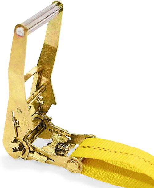 Two 2-in. X 27-Ft. Heavy-Duty Ratchet Straps with Chain Ends and Grab Hooks, 10,000 Lbs. Break Strength Chain TieDowns