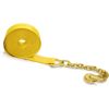 Two 2-in. X 27-Ft. Heavy-Duty Ratchet Straps with Chain Ends and Grab Hooks, 10,000 Lbs. Break Strength Chain TieDowns