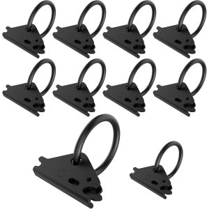 ATlI 10pcs Steel E-Track O Ring Tie-Down Anchors, Secure Cargo in Enclosed/Flatbed Trailers, Trucks, Load Limit of 1500lb