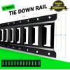 2' E Track Rail Tie Down Kit Heavy Duty 4 Pack Etrack Rails System Power Coated Steel E Track Bar Rails for Securing Cargo Garages Trailers, Vans with 6,000 lbs Breaking Strength