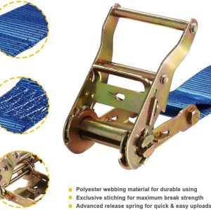 ATLI 2Pack E-Track Ratchet Tie-Down Straps 2