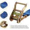 ATLI 2Pack E-Track Ratchet Tie-Down Straps 2" x16' ATV Mower Tire Straps Tie Down Kit Breaken Strength 4400 lbs, ETrack Spring Fittings & Ratchets & Heavy Duty Polyester Webbing Straps