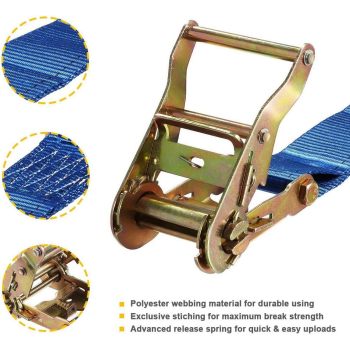 ATLI 2Pack E-Track Ratchet Tie-Down Straps 2