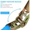 10 Pcs 1" x 20' Ratchet Staps, Luggage Tie Down Straps, No Hook, Ratchet Straps Heavy Duty,1760 Break Strength Endless Ratchet Straps, Tie-Down Straps for Motorcycles, Trailer, Kayak, Blue