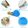10 Pcs 1" x 20' Ratchet Staps, Luggage Tie Down Straps, No Hook, Ratchet Straps Heavy Duty,1760 Break Strength Endless Ratchet Straps, Tie-Down Straps for Motorcycles, Trailer, Kayak, Blue