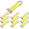 E Track Rope Tie Off E Track Tie Down Straps with D Ring for Load Securement in Enclosed Trailers/Pickups/Trucks/Boats/Vans/Cars,(2"x 6",10PCS)