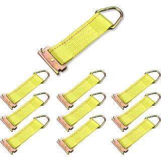 E Track Rope Tie Off E Track Tie Down Straps with D Ring for Load Securement in Enclosed Trailers/Pickups/Trucks/Boats/Vans/Cars,(2"x 6",10PCS)