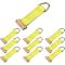 E Track Rope Tie Off E Track Tie Down Straps with D Ring for Load Securement in Enclosed Trailers/Pickups/Trucks/Boats/Vans/Cars,(2