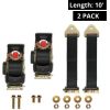 Bolt-on E-Track Auto Retractable Ratchet Straps Heavy Duty - (2 Pack) 2 Inch x 10 Ft - Retractable Ratchet Tie Down Straps for Boats, Jet Skis, Motorcycles, ATVs - 4,000 lbs Break Strength