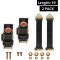 Bolt-on E-Track Auto Retractable Ratchet Straps Heavy Duty - (2 Pack) 2 Inch x 10 Ft - Retractable Ratchet Tie Down Straps for Boats, Jet Skis, Motorcycles, ATVs - 4,000 lbs Break Strength