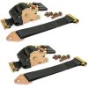 Bolt-on E-Track Auto Retractable Ratchet Straps Heavy Duty - (2 Pack) 2 Inch x 10 Ft - Retractable Ratchet Tie Down Straps for Boats, Jet Skis, Motorcycles, ATVs - 4,000 lbs Break Strength