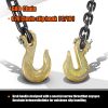 ATLI G80 Log Chain 5/16'' X 15 Feet Transport Chain with Clevis Grab Hooks | Heavy Duty Safety Chain WLL 4,900 lbs for Hauling & Towing