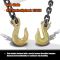 ATLI G80 Log Chain 5/16'' X 15 Feet Transport Chain with Clevis Grab Hooks | Heavy Duty Safety Chain WLL 4,900 lbs for Hauling & Towing