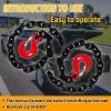 3/8" Trailer Safety Chain-G80 Towing Chain with G70 Clevis Safety Hooks|7100 lbs Safety Working Load|35" Heavy Duty Transport Chain Holder for Towing|Towing Binding Equipment(2 Pack-EP Black)