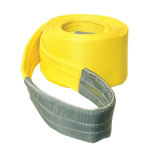 Tow Strap with Reinforced Eyes - Heavy Duty - 6 Inch x 30 Foot - 15,000 Pound Towing Capacity