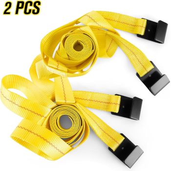 Tow Dolly Straps, Car Dolly Basket Strap, 2 Wheel Dolly Straps with Flat Hook - Car Dolly Tire Straps Fit 15