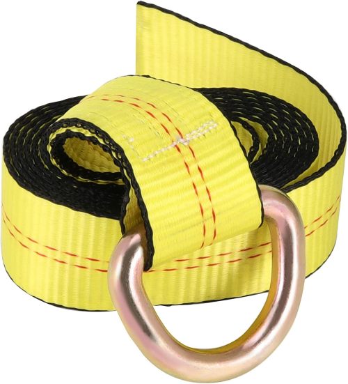 6 Pack 2 Inch x 8.2 Ft Lasso Strap with D Ring Auto Tie Down for Wheel Lift, Wrecker, Rollback, Tow Truck