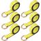 6 Pack 2 Inch x 8.2 Ft Lasso Strap with D Ring Auto Tie Down for Wheel Lift, Wrecker, Rollback, Tow Truck