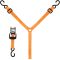 Spare Tire Strap, 3 Point Ratchet Y Strap for UTV,ATV,Truck Bed Roof Rack Spare Tire Mount,1.5 inch Wide Adjustable Tire Tie Down Strap Over The Wheel with 3 Safety Clip Hooks