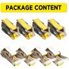 Car Tie Down Straps for Trailers 4 Pack Car Hauler Straps, 2" X 120" Trailer Straps, 10,000lb Break Strength Tire Straps for A Car Trailer,Truck,Utv Tie Down Straps Over The Wheel Straps,Car Straps