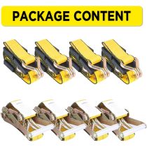 Car Tie Down Straps for Trailers 4 Pack Car Hauler Straps, 2