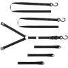 Spare Tire Strap, 3 Point Ratchet Y Strap for UTV,ATV,Truck Bed Roof Rack Spare Tire Mount,1.5 inch Wide Adjustable Tire Tie Down Strap Over The Wheel with 3 Safety Clip Hooks