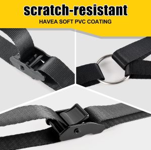 Spare Tire Strap, 3 Point Ratchet Y Strap for UTV,ATV,Truck Bed Roof Rack Spare Tire Mount,1.5 inch Wide Adjustable Tire Tie Down Strap Over The Wheel with 3 Safety Clip Hooks