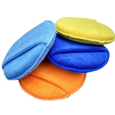 ATLI ATCN-7402 Microfiber Wax Applicator, Ultra-Soft Microfiber Wax Applicator Pads with Finger Pocket Wax Applicator for Cars Wax Applicator Foam Sponge