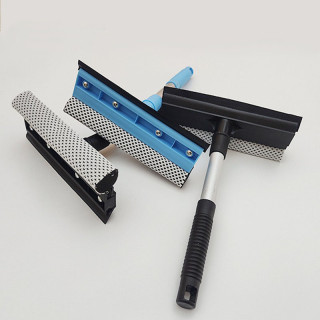 ATLI ATCN-7526 Window Squeegee for Car Windows, 2-in-1 Window Cleaner for Car Windshield, Gas Station, Shower, and Glass  Auto Squeegee with 27CM Handle, 8" Soft Rubber Blade & Highly Absorbent Sponge