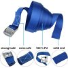 Lashing Straps Tie Down Straps Tension Belt - Blue - 2,5m 4m 6m - Different Quantities, loadable up to 250 kg DIN EN 12195-2, 6 Pieces 2.5 cm x 4 m