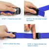 4 Pack Ratchet Tie Down Straps, Heavy Duty Tensioning Belts Adjustable Lashing Straps for Motorcycle,Cargo, Trailer,Trucks,SUP Kayak,Luggage, 3M x 25mm