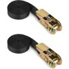 2 Piece Ratchet Tie Down Straps, Heavy Duty Tensioning Straps, 6M x 25mm, for Motorcycle, Car, Trailer, Home