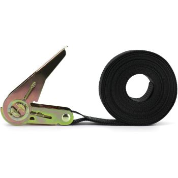 2 Piece Ratchet Tie Down Straps, Heavy Duty Tensioning Straps, 6M x 25mm, for Motorcycle, Car, Trailer, Home