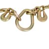 5/16''x2' G70 J Hook Tow Chain V Bridle with Large Shank J Hooks and Grab Hooks,Flatbed Truck Trailer Safety Tow Chain 4700 lbs Working Load Limit