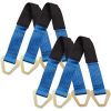 Big-Autoparts 2" X 24" Axle Straps HD Blue Tie Down f Race Car Hauler Tow Truck 4x4 Off Road Pack of 4-- 10,000 Lbs Break Strength--- 3,335 Lb Working Load