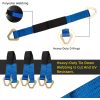 Big-Autoparts 2" X 24" Axle Straps HD Blue Tie Down f Race Car Hauler Tow Truck 4x4 Off Road Pack of 4-- 10,000 Lbs Break Strength--- 3,335 Lb Working Load