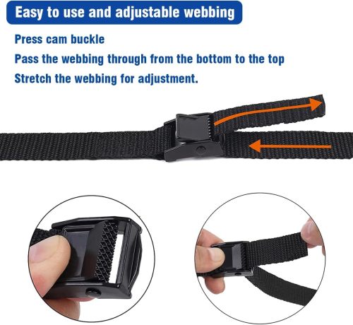 Ratchet Tie Down Straps 4 PCS 3m*25mm Load Capacity 350lbs, Quick-adjust Heavy Duty Lashing Strap Tensioning Belts for Securing Goods or Luggage on Trucks,Kayaks,Motorbikes (4PCS,3m*25mm)