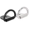 20pcs D Shape Tie Down Rings Tow Hook for Car Truck Trailer Cargo RV Boats Tie Down Anchors Lashing Rings Silver Tone Black
