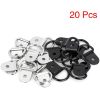 20pcs D Shape Tie Down Rings Tow Hook for Car Truck Trailer Cargo RV Boats Tie Down Anchors Lashing Rings Silver Tone Black