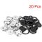 20pcs D Shape Tie Down Rings Tow Hook for Car Truck Trailer Cargo RV Boats Tie Down Anchors Lashing Rings Silver Tone Black