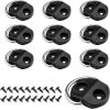 6 Pcs D-Ring Tie Downs Small D-Rings Anchor Lashing Ring Cargo Net Tie Down Hooks for Loads on Case Truck Trailers RV SUV Boats Camper Van with Screws