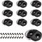 6 Pcs D-Ring Tie Downs Small D-Rings Anchor Lashing Ring Cargo Net Tie Down Hooks for Loads on Case Truck Trailers RV SUV Boats Camper Van with Screws
