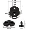 6 Pcs D-Ring Tie Downs Small D-Rings Anchor Lashing Ring Cargo Net Tie Down Hooks for Loads on Case Truck Trailers RV SUV Boats Camper Van with Screws