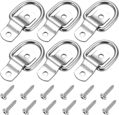 6 Pack D Ring Tie Down Anchors 1/4