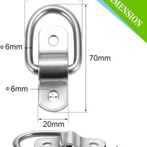6 Pack D Ring Tie Down Anchors 1/4