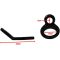 D‑Ring Anchors 8 PCS D‑Ring Fastener Anchors D Rings Heavy Duty Tie Down Anchors Hooks Black Aluminum Alloy D Ring Tie down Anchors for Bags Picture Hanging