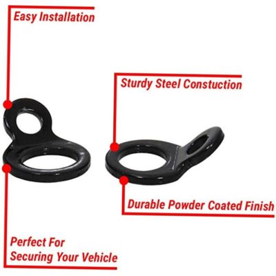 D‑Ring Anchors 8 PCS D‑Ring Fastener Anchors D Rings Heavy Duty Tie Down Anchors Hooks Black Aluminum Alloy D Ring Tie down Anchors for Bags Picture Hanging