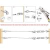 Garden Wire 30M/2mm Stainless Steel Wire Rope Kit, M5 Turnbuckle Wire Tensioner Kit, 2mm PVC Coated Metal Wire Cable, Vine Eyes for Climbing Plants, Fence Wire Roll Kit, Strings Light Hanging