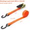 Ratchet Tie Down Strap 4 Pack, 4.6m 680kg Break Strength Securing Straps Logistic Cargo Straps with Hooks, Rubber Coated Metal Handles for Appliances, Moving Cargo, Motorcycle, Orange